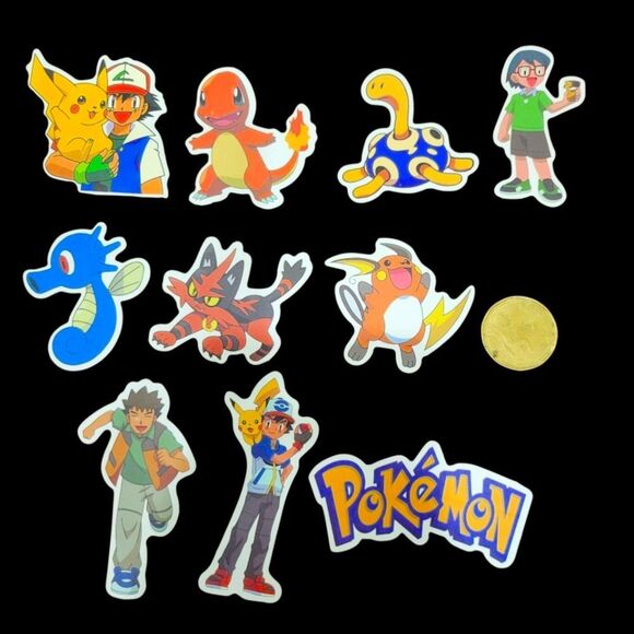 3/$20 10 pcs brand new waterproof Pokemon stickers #a - Picture 1 of 1